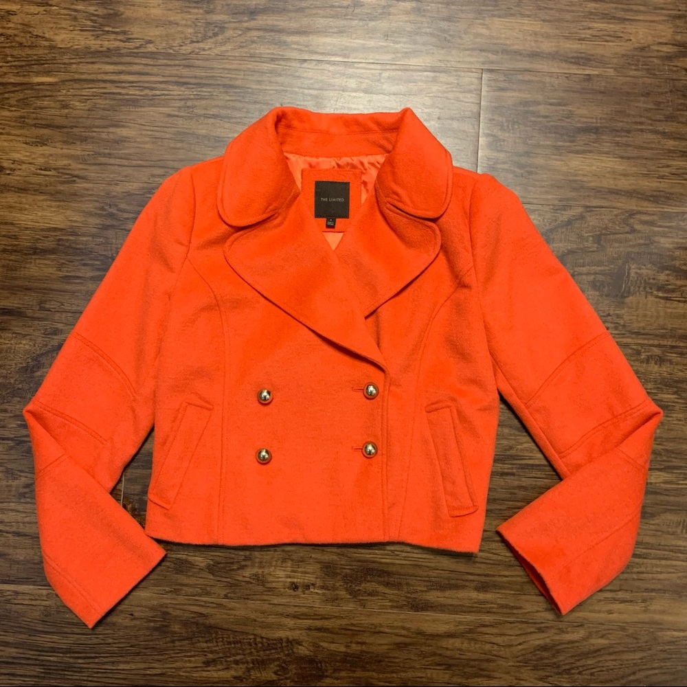 The Limited Wool Blend Pea Coat Blazer